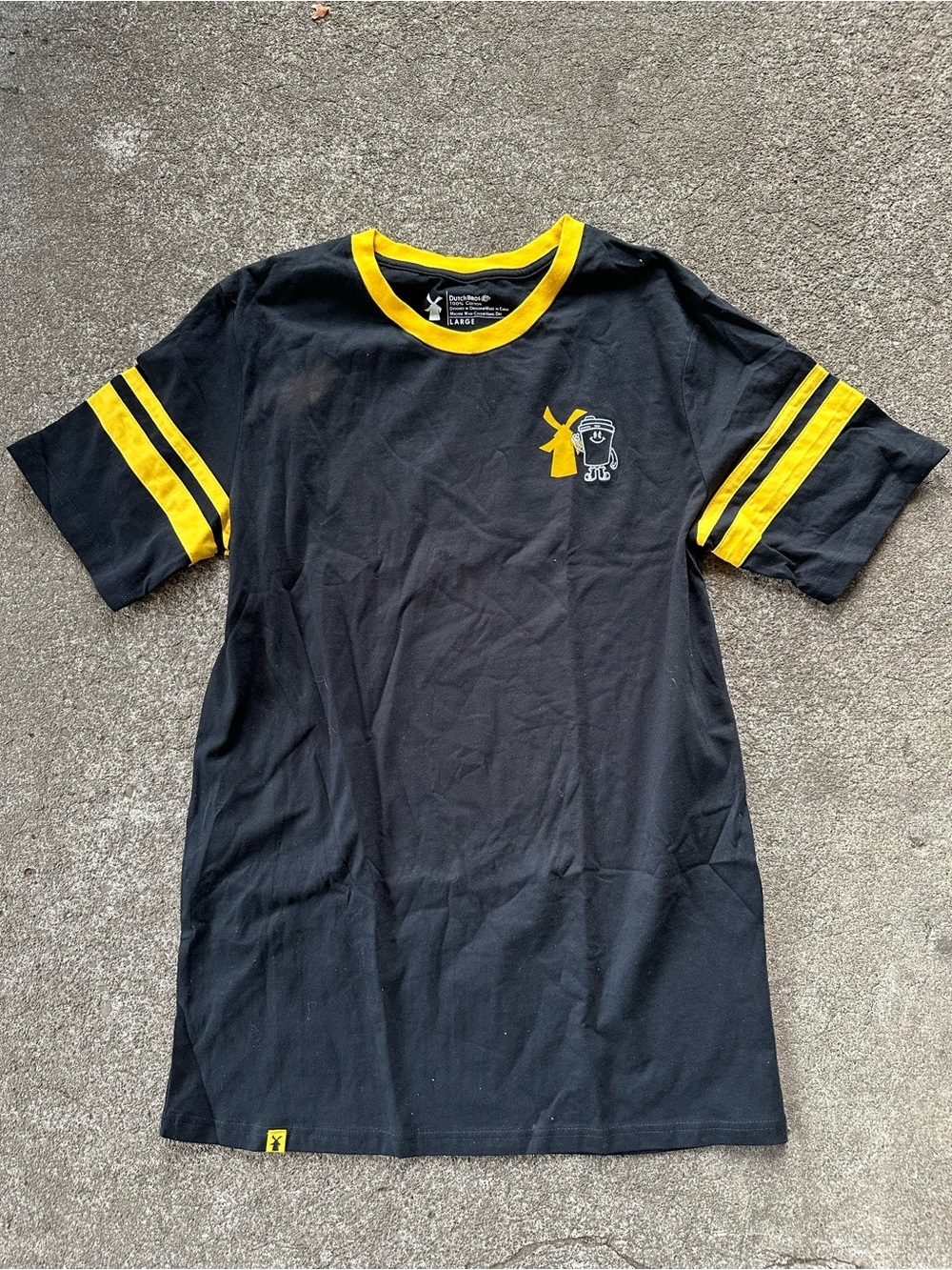 Dutch Bros Black Short Sleeve Cotton T Shirt